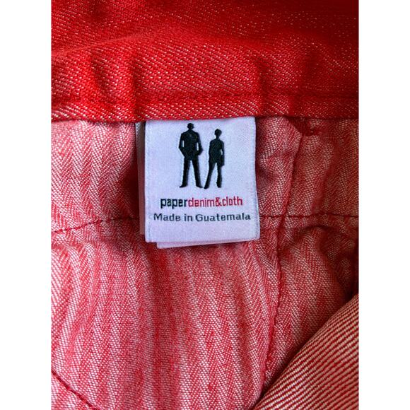 VTG Paper Denim and Cloth Jeans Jayne Wide Leg Mid Rise 27 Chili Red Designer - Picture 11 of 16